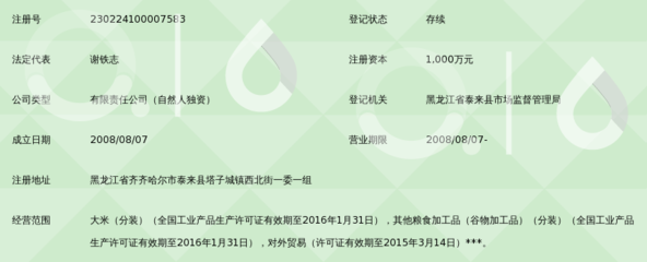 泰来县绿洲食品加工有限责任公司